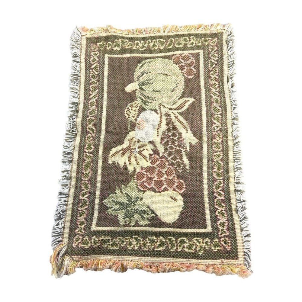 Fall Harvest Colors Table Centerpiece Thanksgiving Tapastry Woven Pumpkins Fruit - Picture 3 of 5